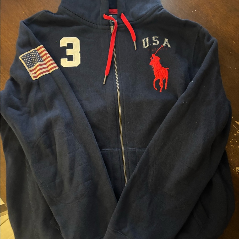 Polo by Ralph Lauren Navy Zip Up Sweater
